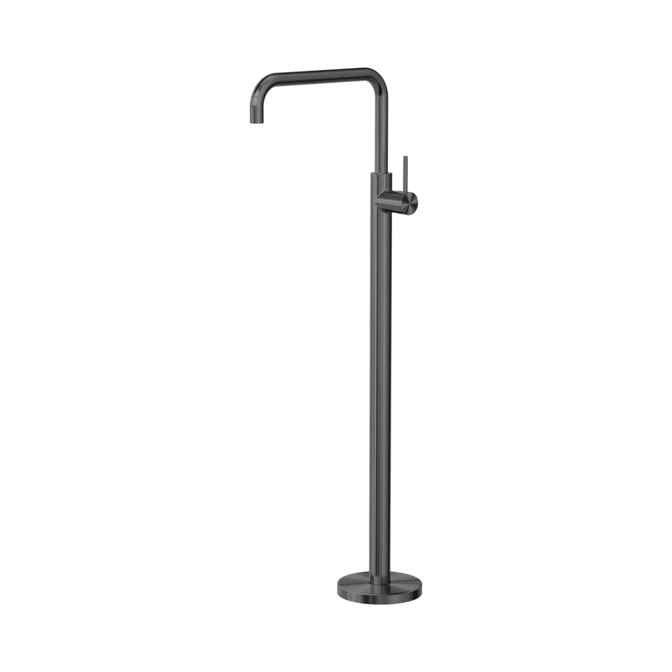 Nero Mecca Freestanding Bath Mixer Square Shape - Gun Metal (NR221903bGM)