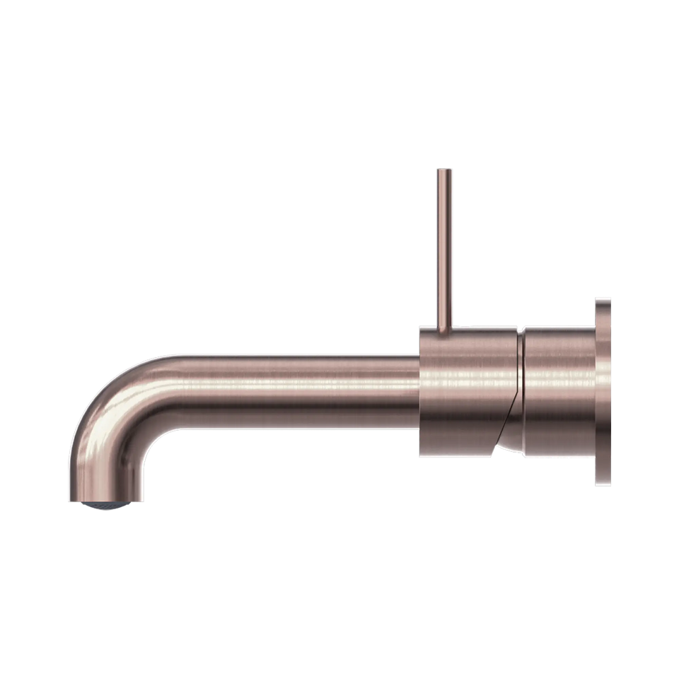 Nero Mecca Wall Basin Mixer Separate Back Plate Handle Up Spout