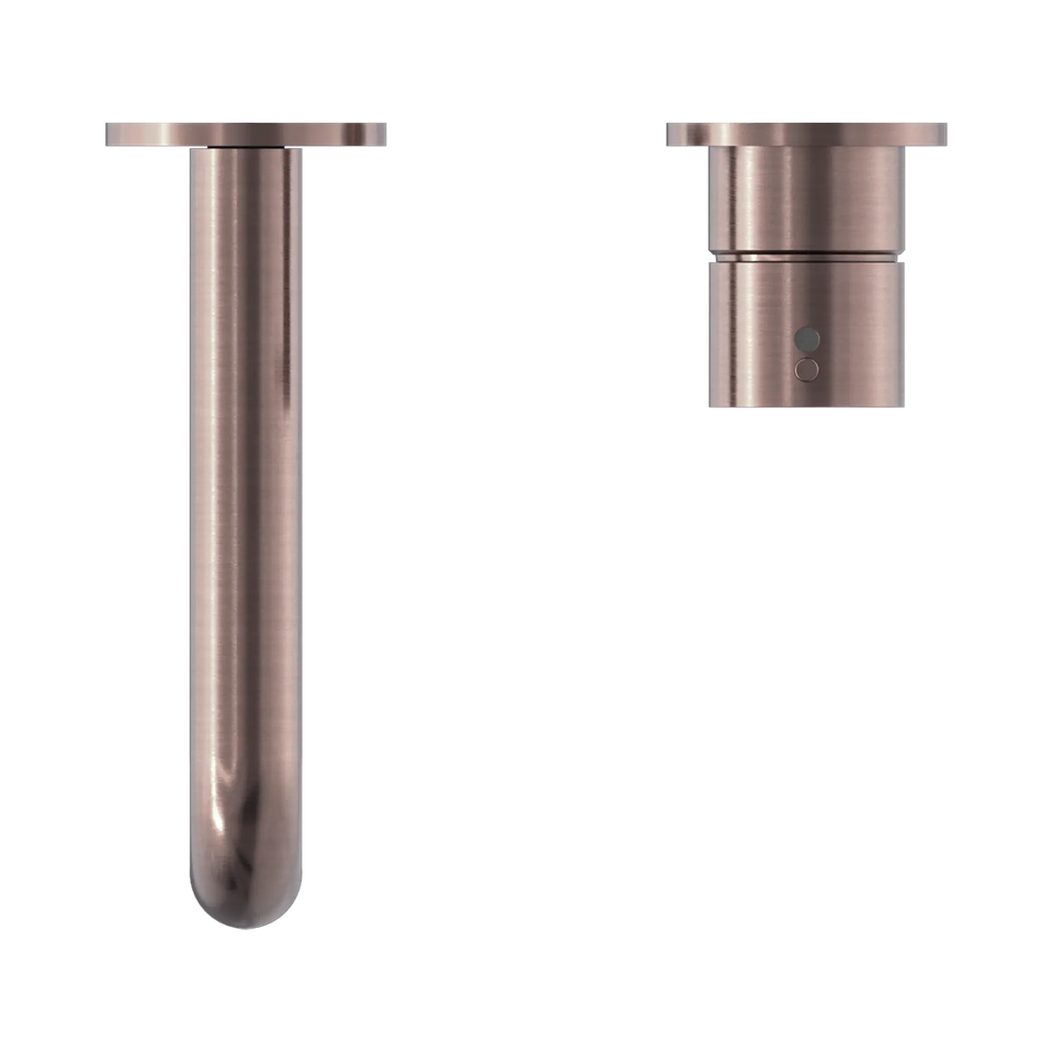 Nero Mecca Wall Basin Mixer Separate Back Plate Handle Up Spout