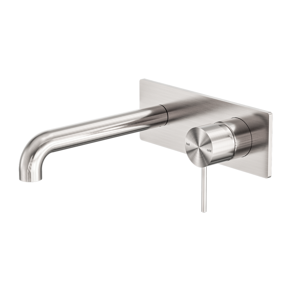 Mecca Wall Basin/Bath Mixer Brushed Nickel