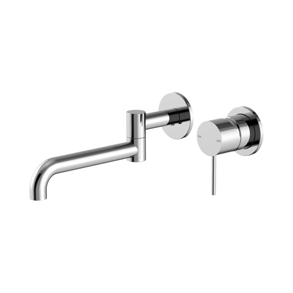 Nero Mecca Wall Basin/Bath Mixer Swivel Spout Set 225mm - Chrome (NR221910RCH)