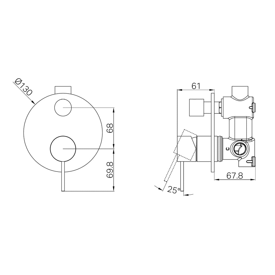 Nero Mecca Shower Mixer With Diverter