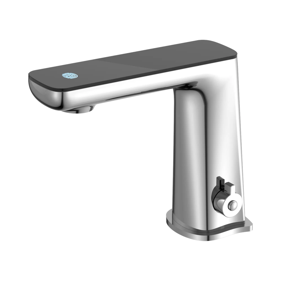 Nero Claudia Sensor Mixer With Black Top Display Chrome
