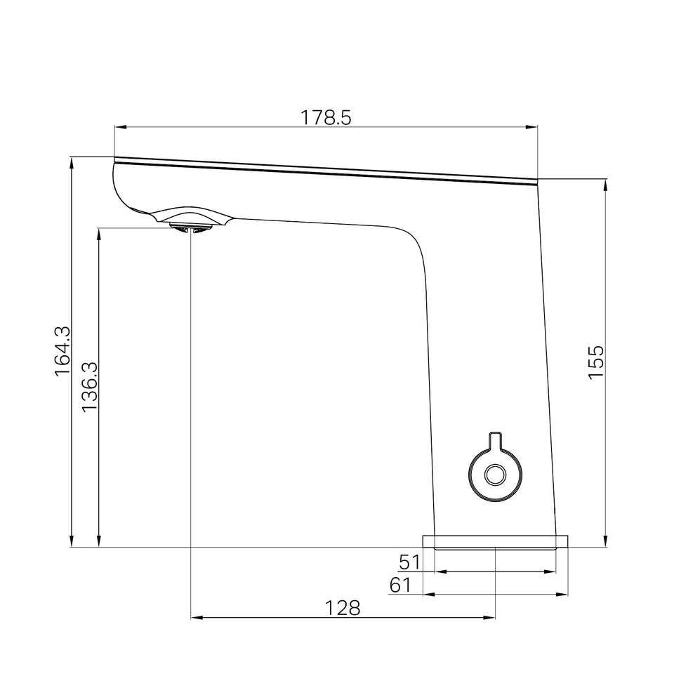 Nero Claudia Sensor Mixer With Black Top Display
