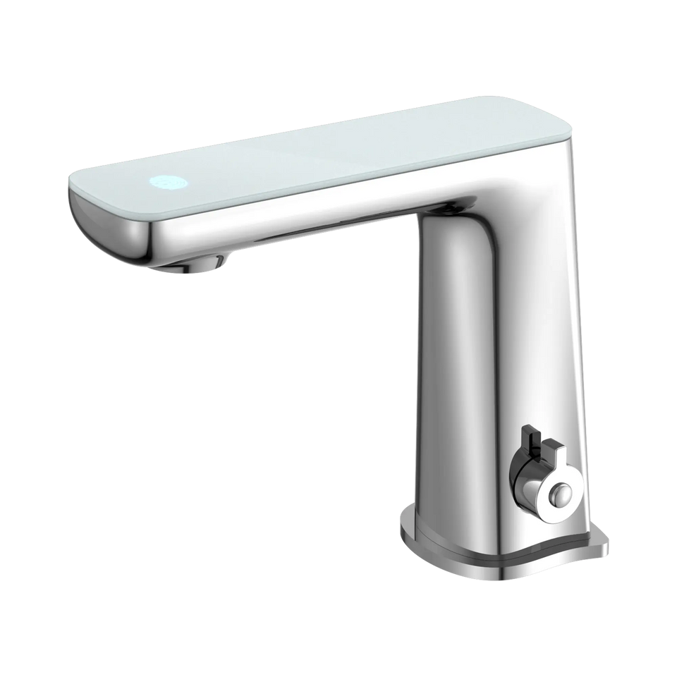 Nero Claudia Sensor Mixer With White Top Display - Chrome (NR222102CH)