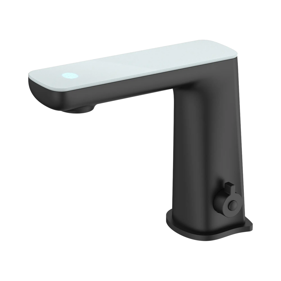Nero Claudia Sensor Mixer With White Top Display - Matte Black (NR222102MB)