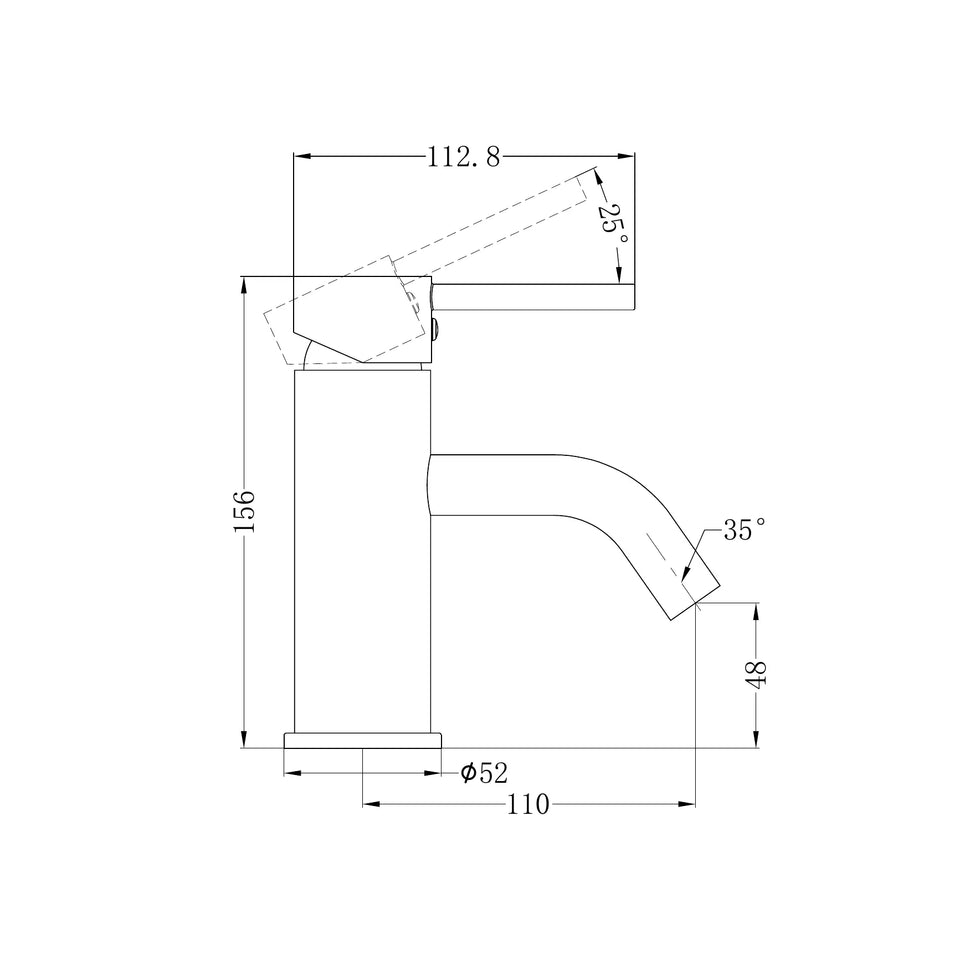 Nero Dolce Basin Mixer Stylish Spout