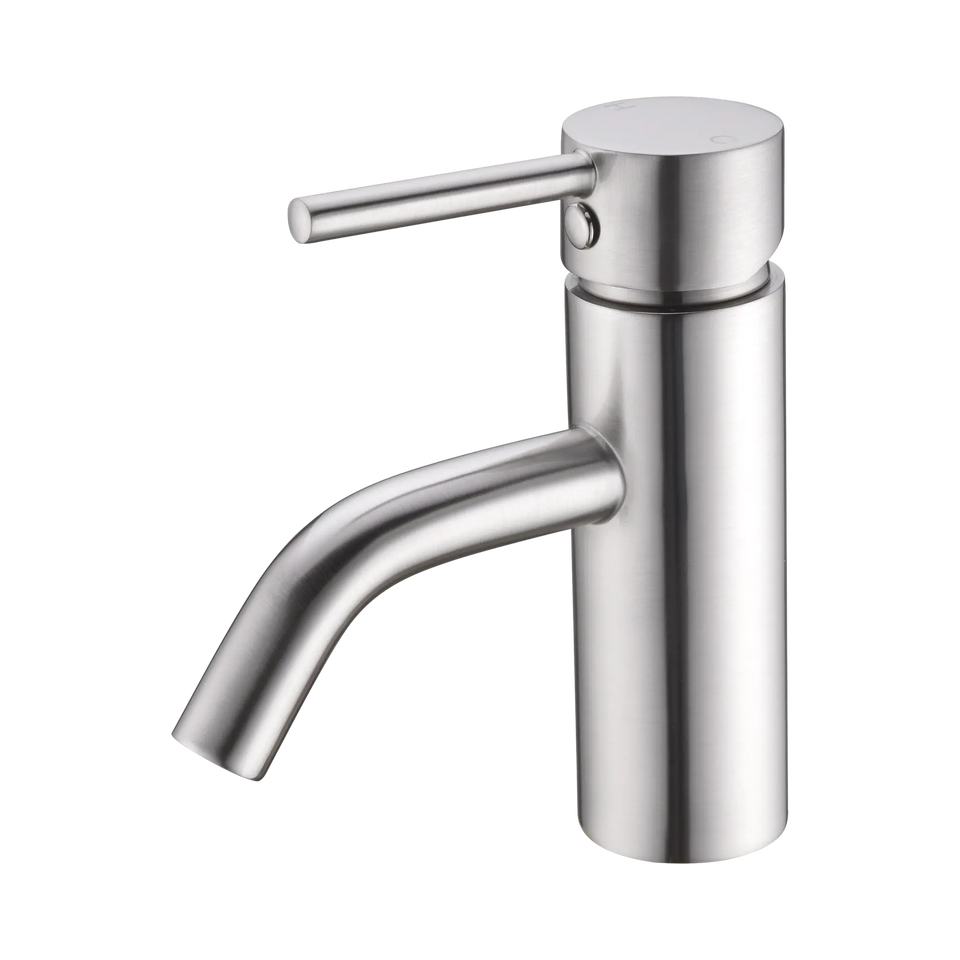 Nero Dolce Basin Mixer Stylish Spout Brushed Nickel