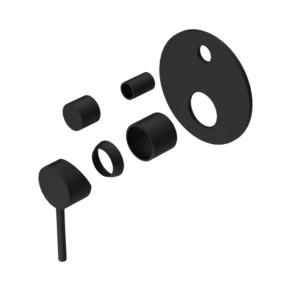 Nero Tapware Dolce Shower Mixer with Divertor Trim Kits Only - Matte Black (NR250811ATMB)