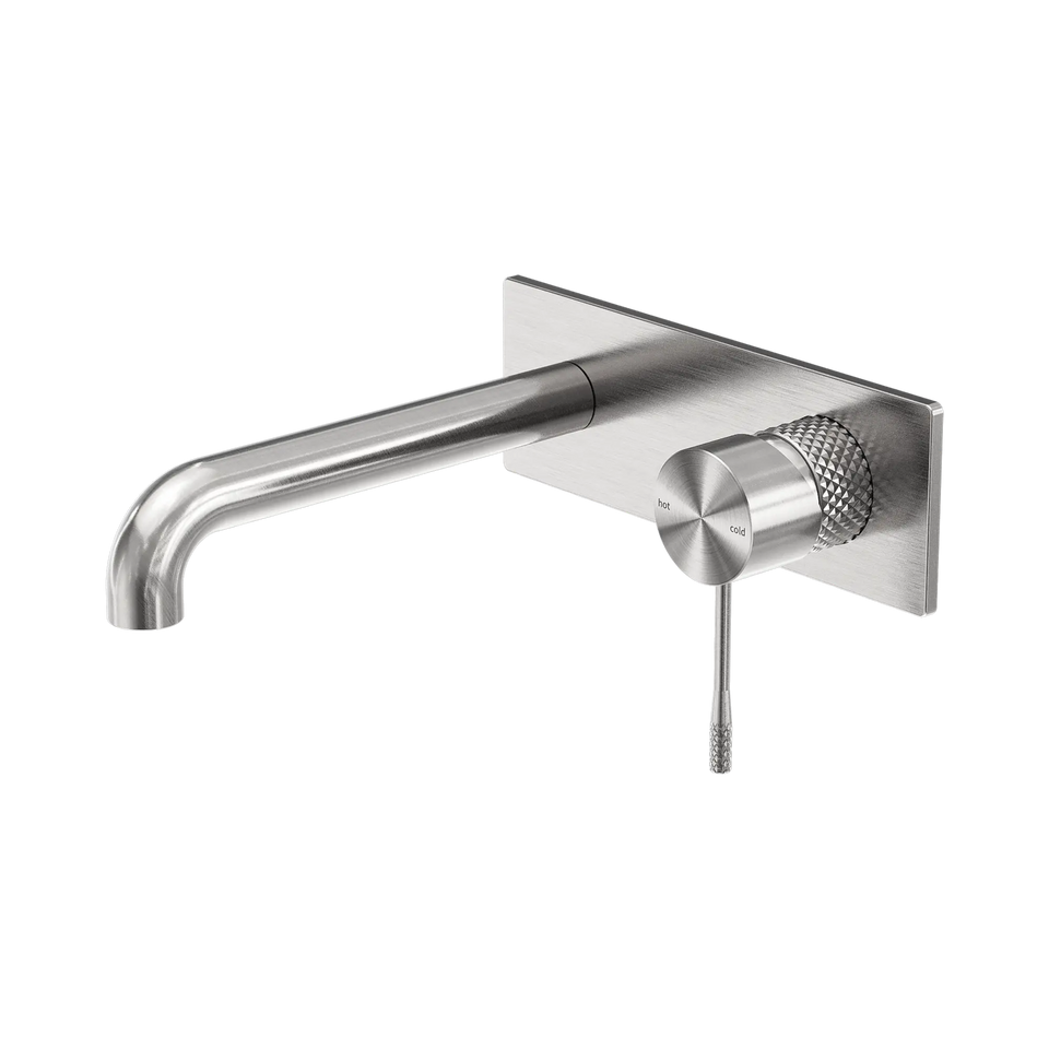 Nero Opal Wall Basin/Bath Mixer 260mm - Brushed Nickel (NR251907A260BN)