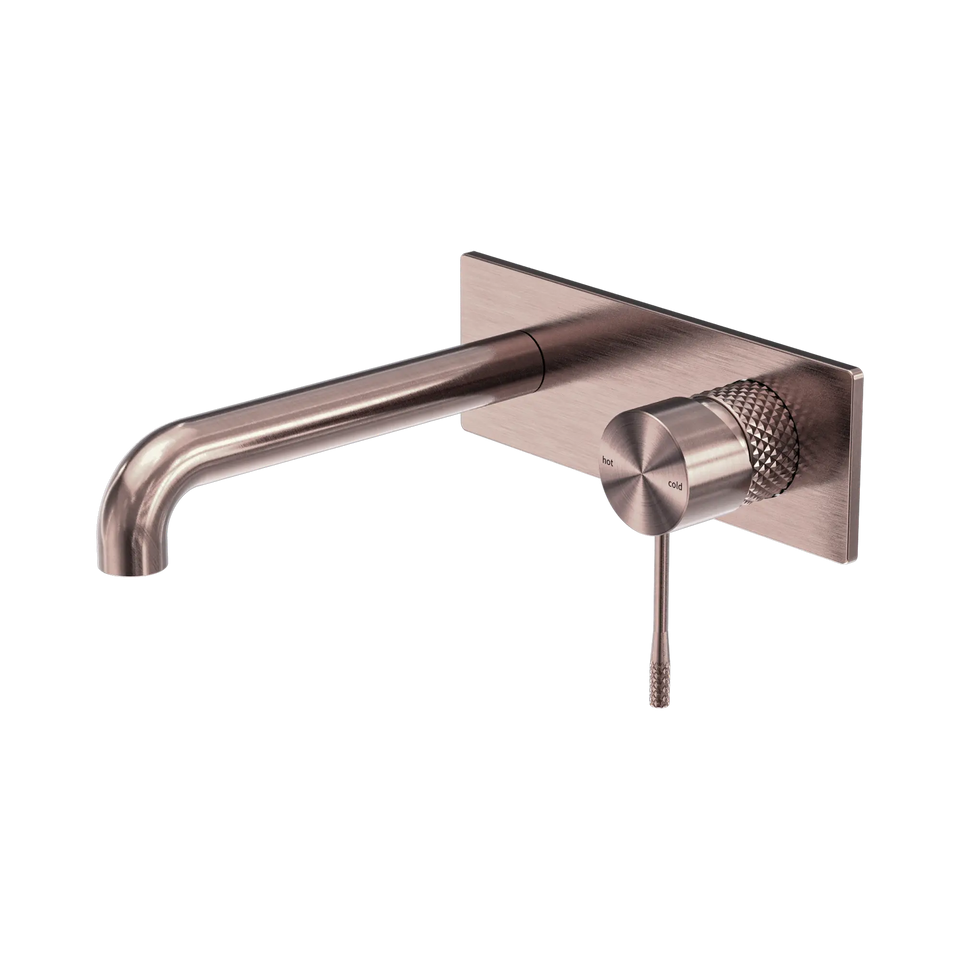 Nero Opal Wall Basin/Bath Mixer 260mm - Brushed Bronze (NR251907A260BZ)