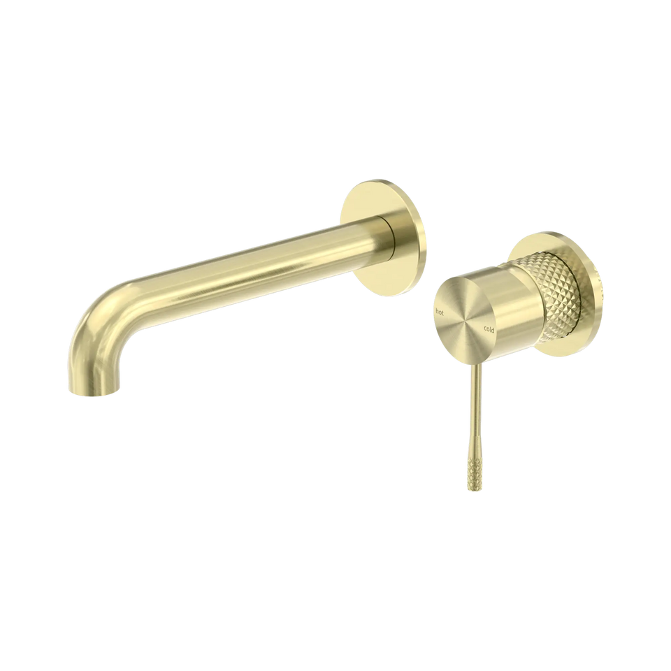 Nero Opal Wall Basin/Bath Mixer Separate Back Plate 230mm - Brushed Gold (NR251907B230BG)