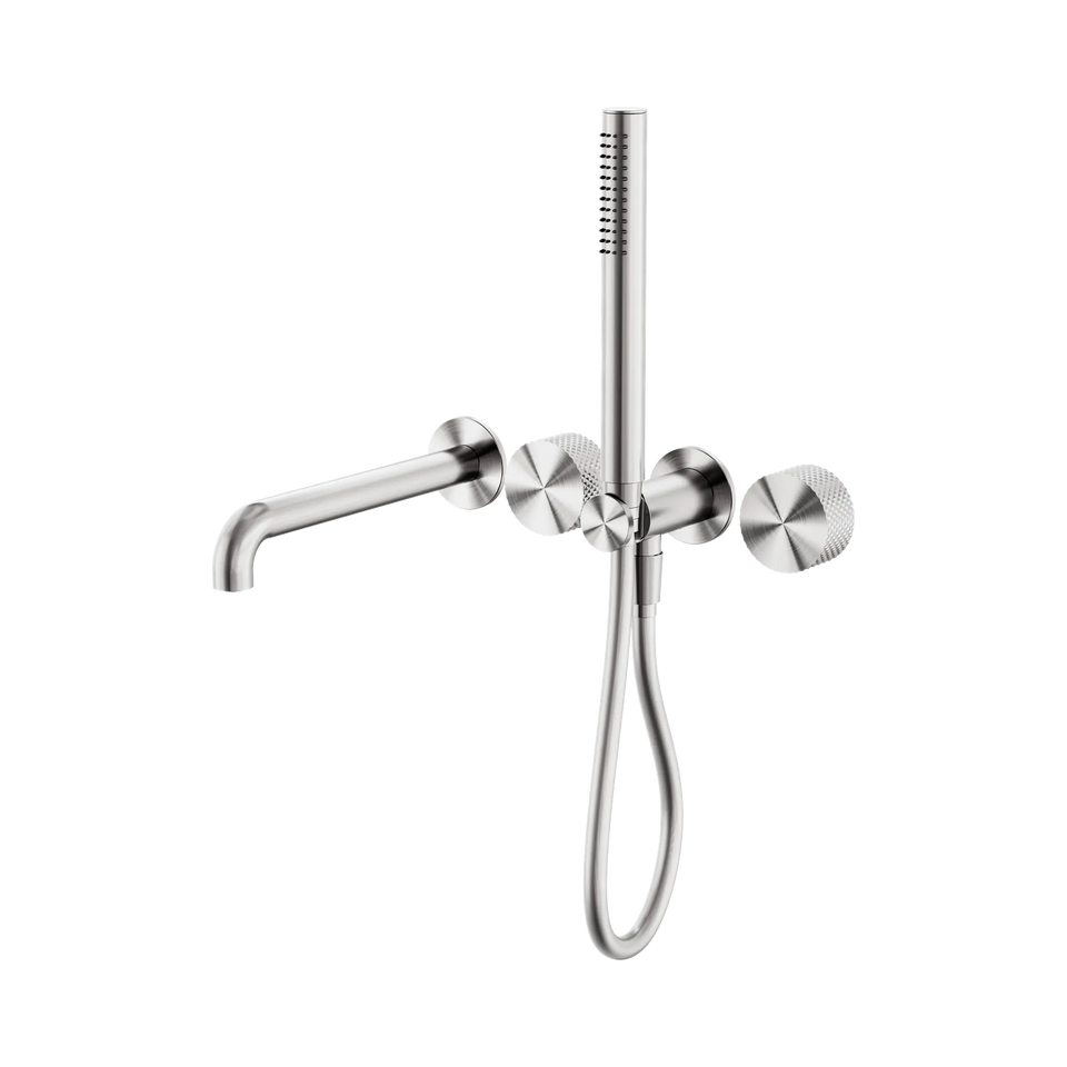 Nero Opal Progressive Shower System Separate Plate With Spout 250mm - Brushed Nickel (NR252003B250BN)