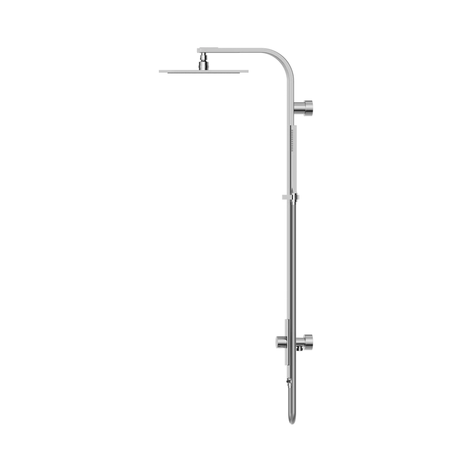 Nero Rain Shower Square Single Hose Set 2 in 1 Shower