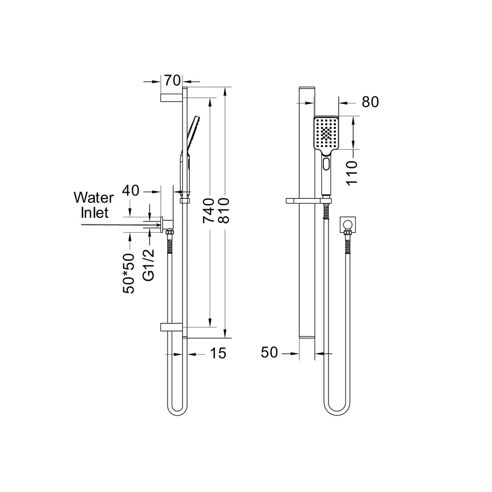 Nero Celia New Shower Rail