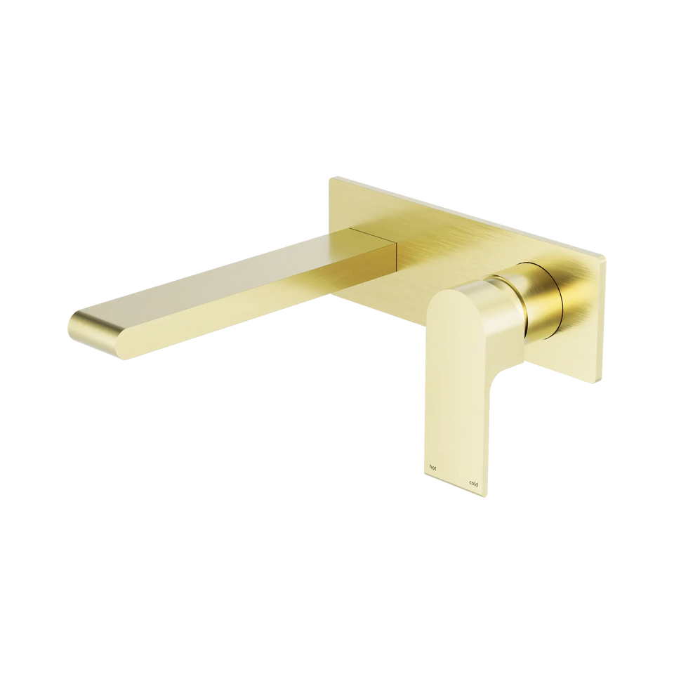 Nero Bianca Wall Basin/Bath Mixer - Brushed Gold / 230MM (NR321510BBG)