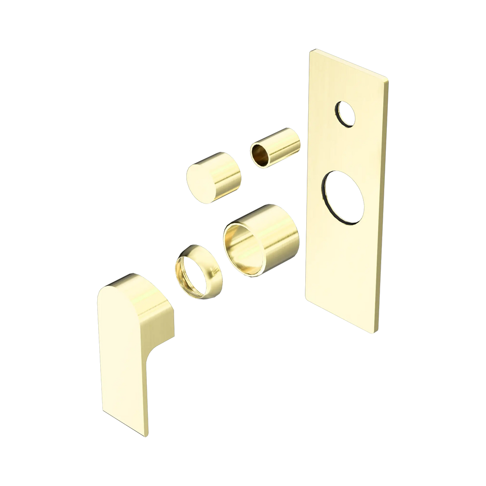Nero Bianca Shower Mixer With Divertor Trim Kits Only - Brushed Gold (NR321511ATBG)