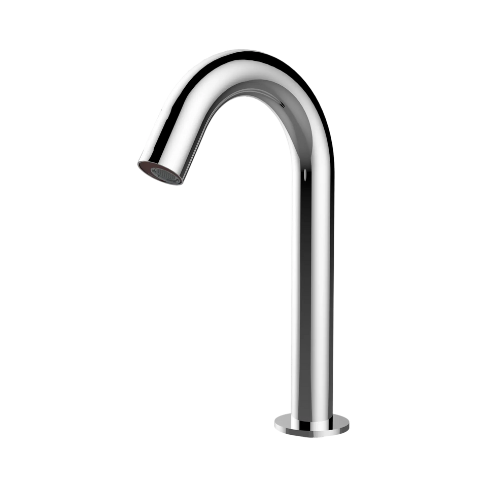 Nero Electronic Sensor Bench Basin Tap Curved Gooseneck - Chrome (NR402CH)
