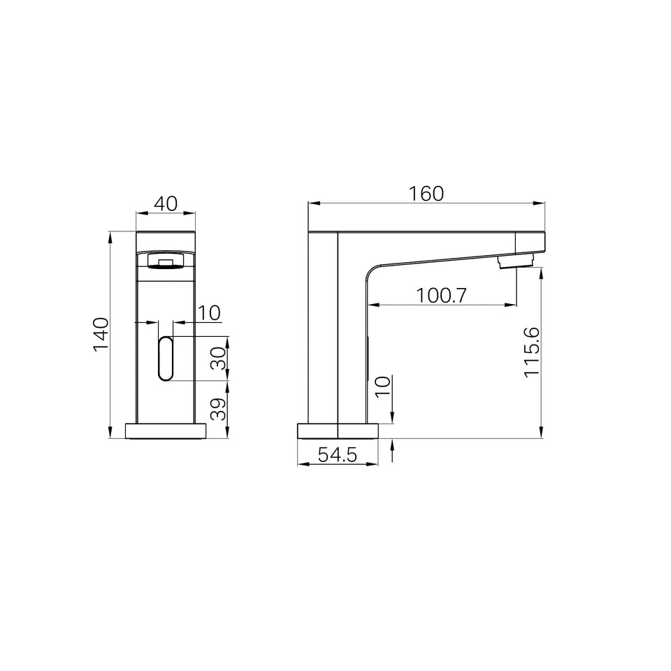 Nero Commercial Electronic Basin Tap