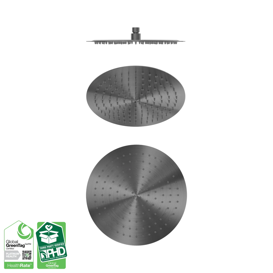 Nero Zen SS316L Round Shower Head - Graphite (NR508041GR)