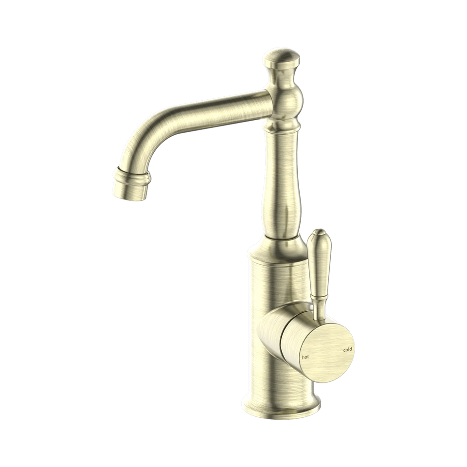 Nero York Basin Mixer With Metal Lever