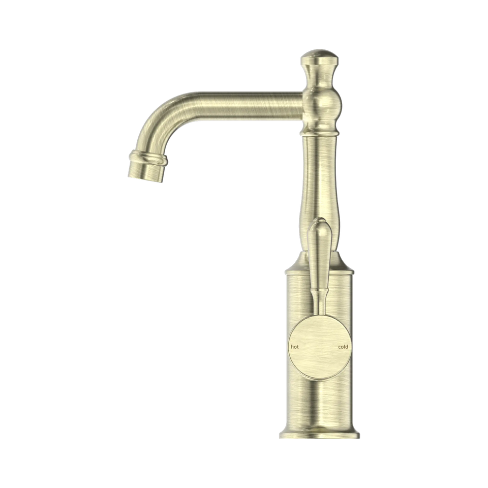Nero York Basin Mixer With Metal Lever
