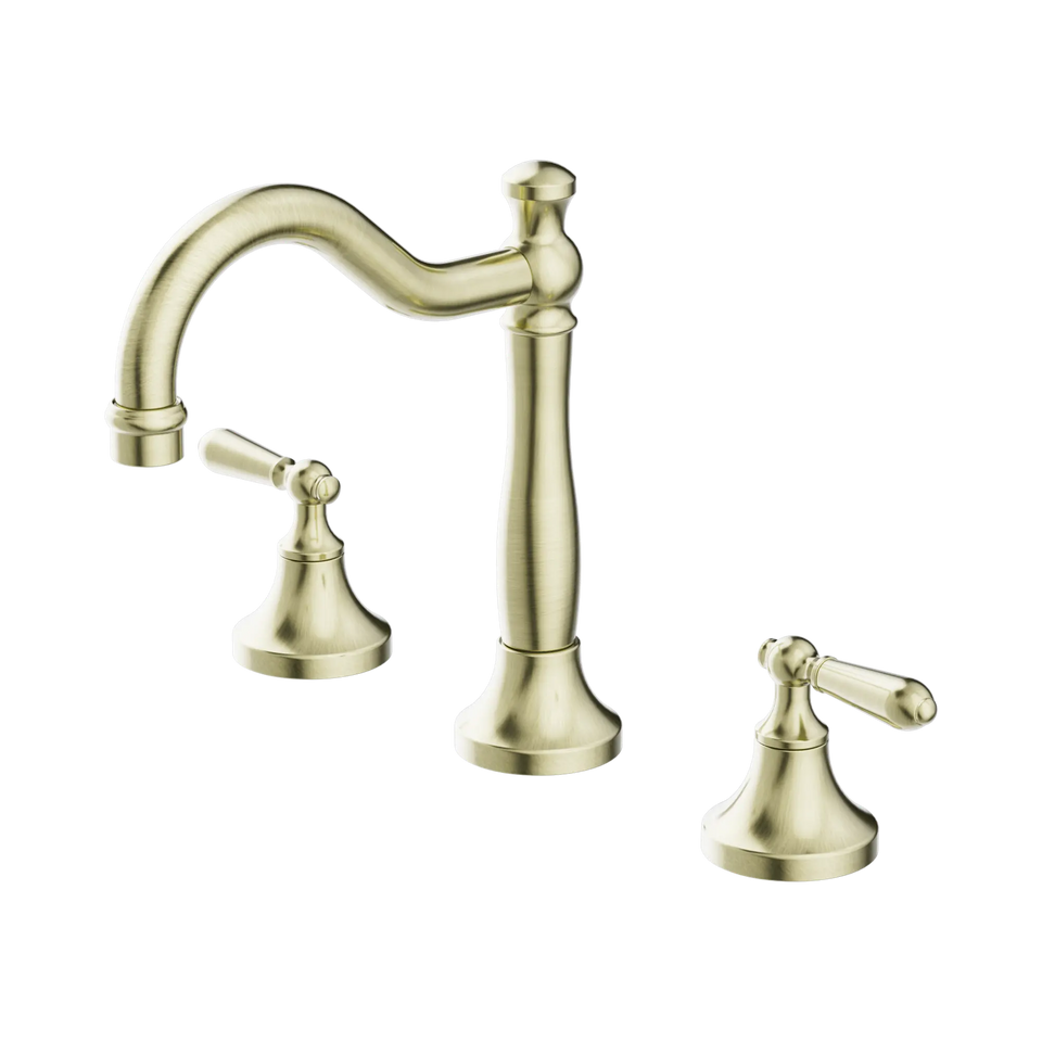 Nero York Basin Set With Metal Lever