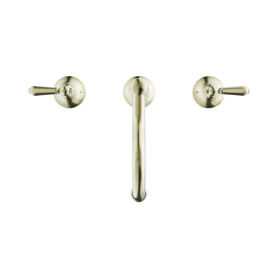 Nero York Basin Set With Metal Lever