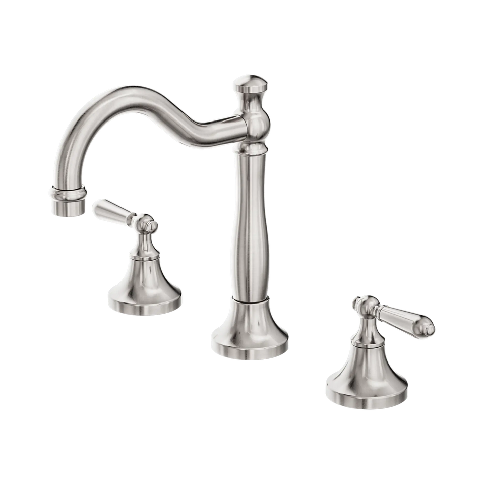 Nero York Basin Set With Metal Lever - Brushed Nickel (NR692102a02BN)