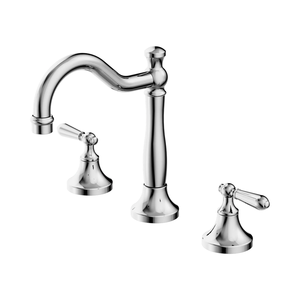 Nero York Basin Set With Metal Lever - Chrome (NR692102a02CH)