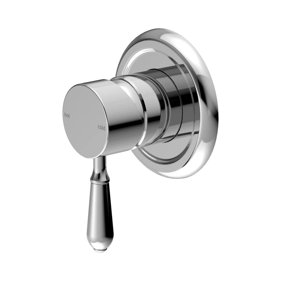 Nero Tapware York Federation Shower Mixer With Metal Lever - Chrome (NR69210902CH)