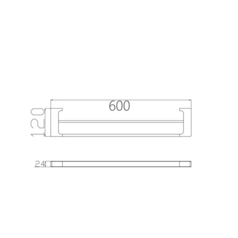 Nero Pearl/Vitra Double Towel Rail