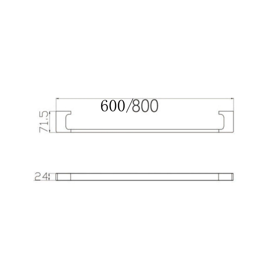 Nero Pearl/Vitra Single Towel Rail