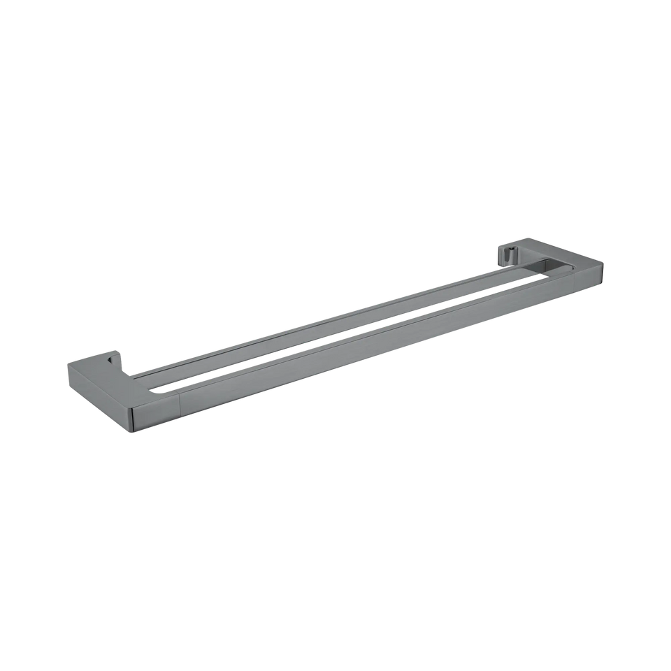 Nero Pearl/Vitra Double Towel Rail - Gun Metal / 600mm (NR8024dGM)