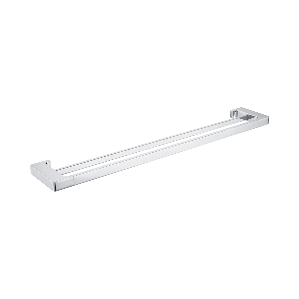 Nero Pearl/Vitra Double Towel Rail - Chrome / 800mm (NR8030dCH)