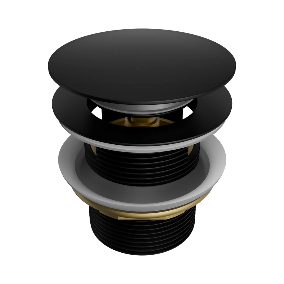 Nero Pop Up Bath Waste 40mm With Overflow - Matte Black (NRA710MB)