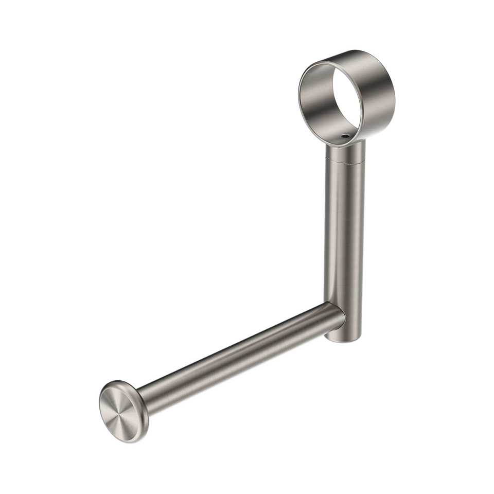 Nero Tapware Mecca Care Add On Toilet Roll Holder - Brushed Nickel (NRCR3286TBN)