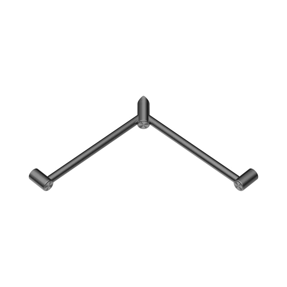 Nero Tapware Mecca Care 32mm Wrap Around Corner Grab Rail - Gun Metal (NRCR3290WGM)