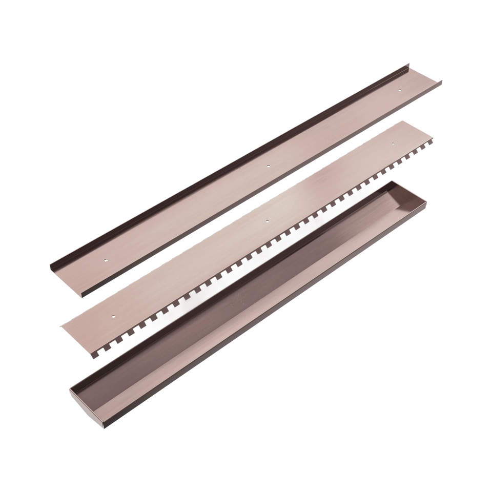 Tile Insert Socket Nero Tile Insert V Channel Floor Grate 89mm Outlet Brushed Bronze