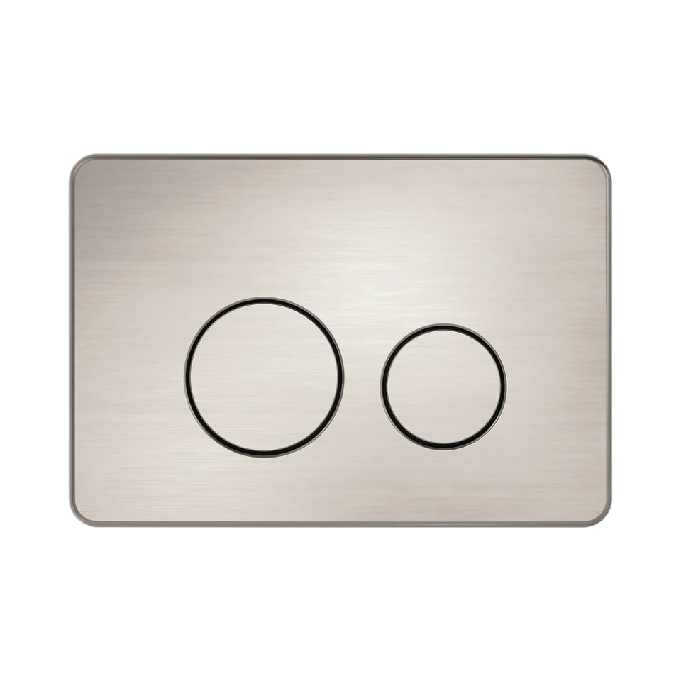 Nero In Wall Toilet Cistern Button R and T - Brushed Nickel (NRPL001BN)