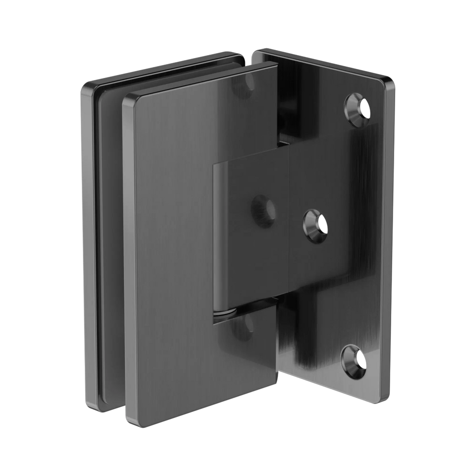 Nero 90 Degree Glass to Wall Shower Hinge 10mm Glass Gun Metal