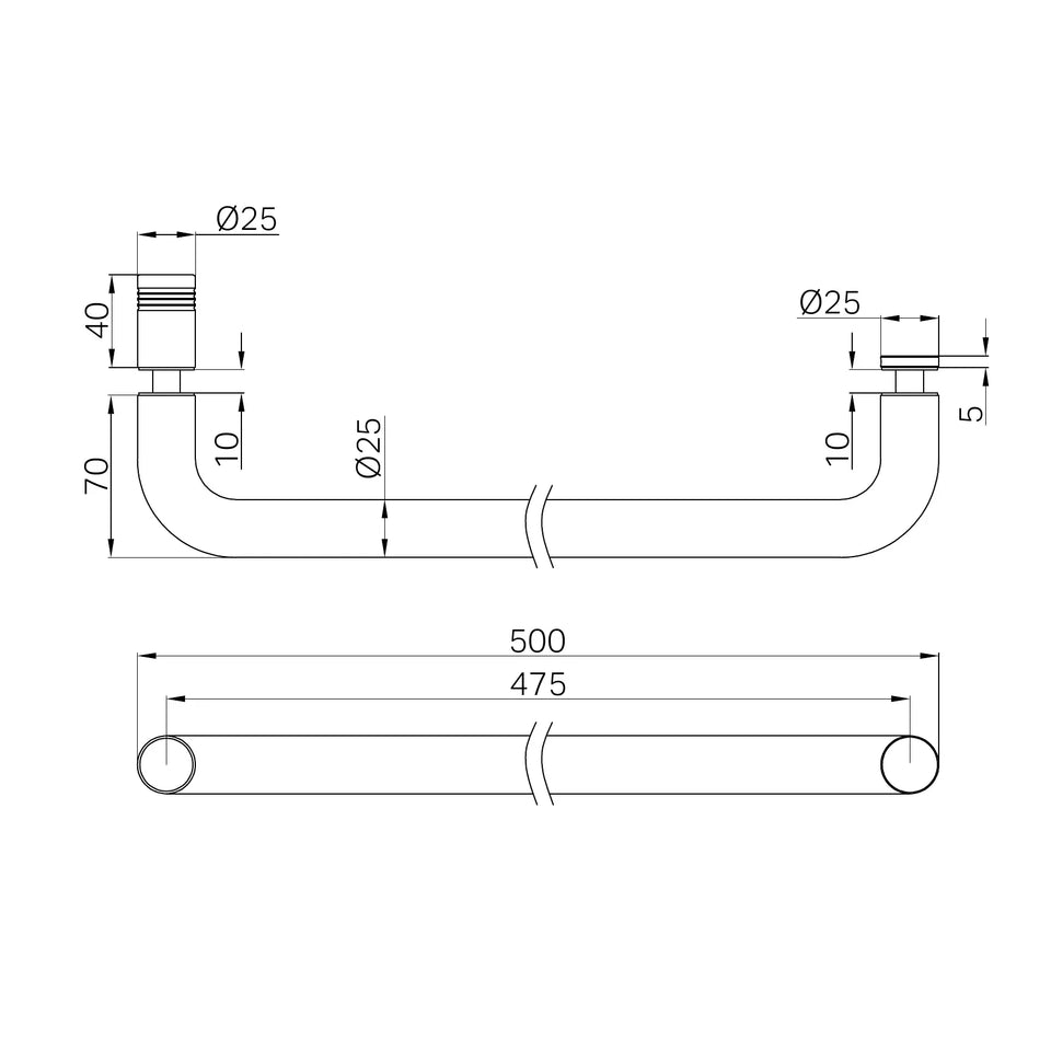 Nero Shower Towel Bar