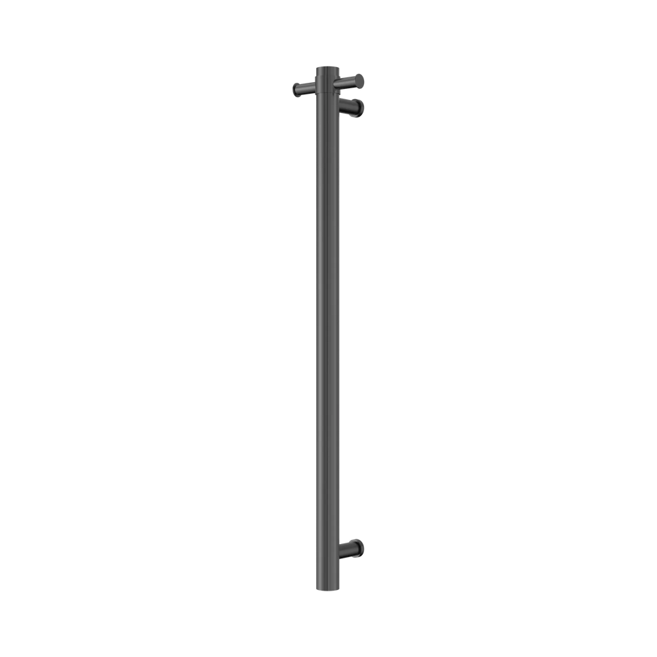 Nero Mecca 240V Single Vertical Heated Towel Rail - Graphite (NRV902hGR)