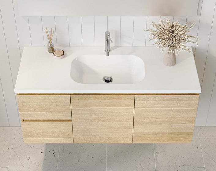 Timberline Nevada Floor Standing Vanity with Stadium Top - 900mm Centre Bowl