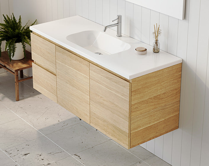 Timberline Nevada Floor Standing Vanity with Stadium Top - 900mm Centre Bowl