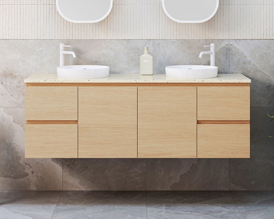 Timberline Nevada Floor Standing Vanity with Stadium Top - 900mm Centre Bowl