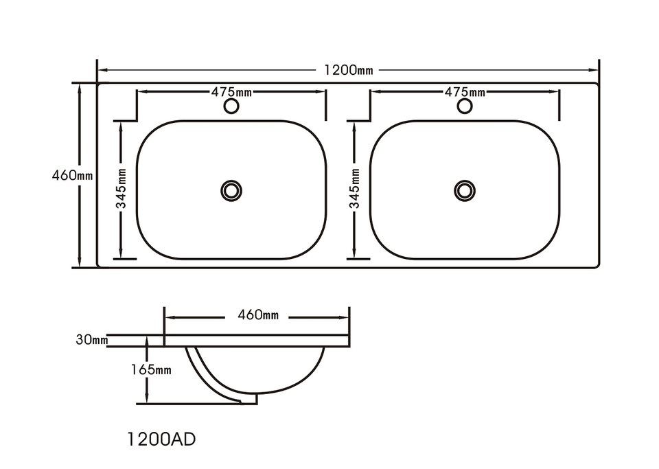 Bella 1200mm Freestanding Cabinet Notaio Walnut - OP_120D_drawing