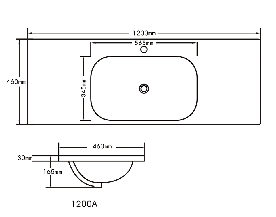 Hera 1200mm Wall Hung Vanity Black Oak - OP_120_drawing