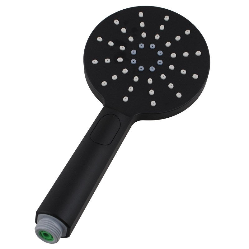 Aquaperla Round Black 3 Functions Handheld Shower Set With Rail Wall Mounted (OX-R11.HHS)