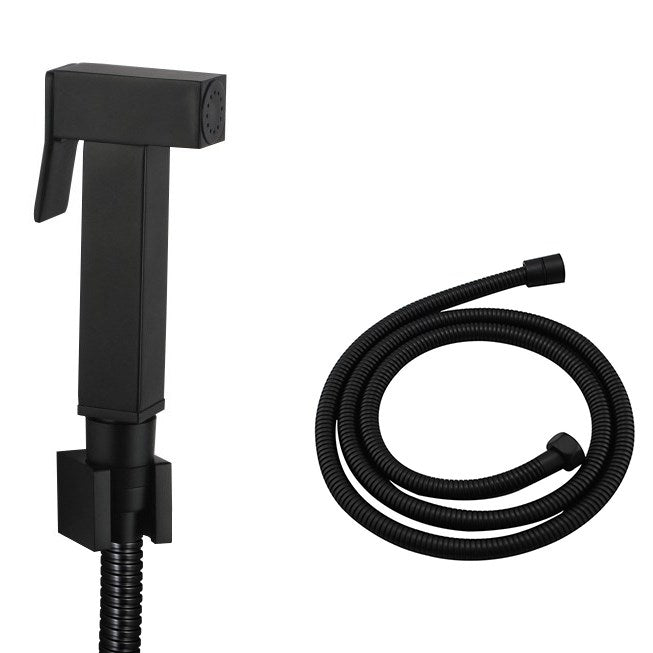 Brass Square Black Toilet Bidet Spray Kit with 1.2m PVC Hose (OX0009E-SS.SH)